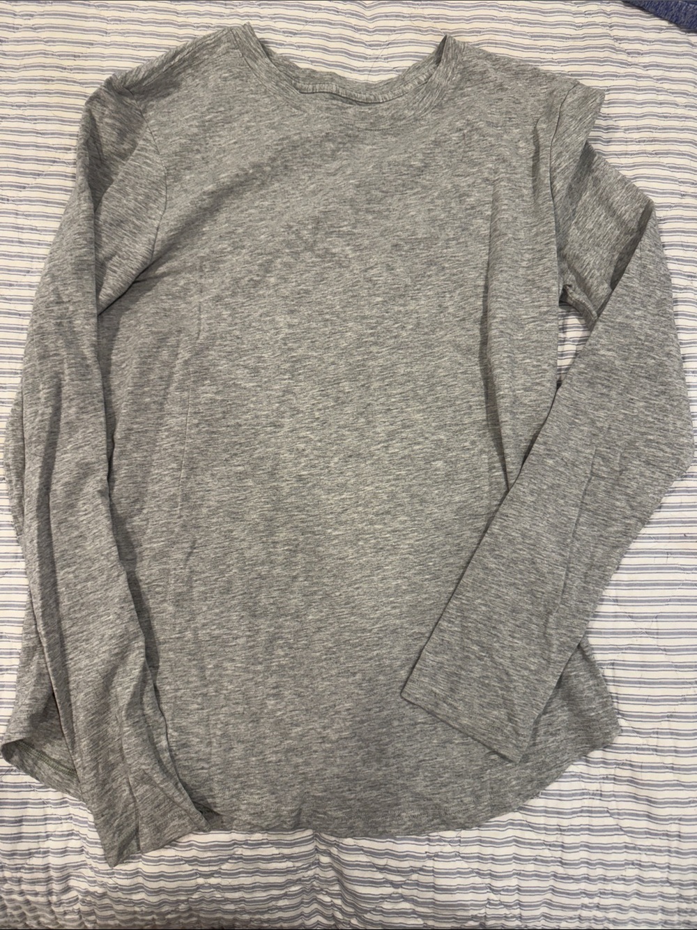 lululemon athletica Heather Gray Long-Sleeve Crew